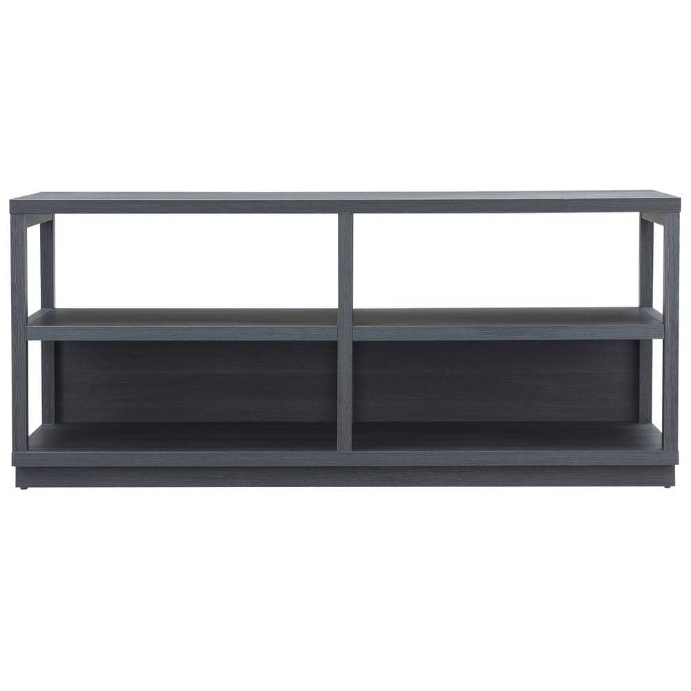 Thalia Charcoal Gray Open Plan 55" MDF TV Stand