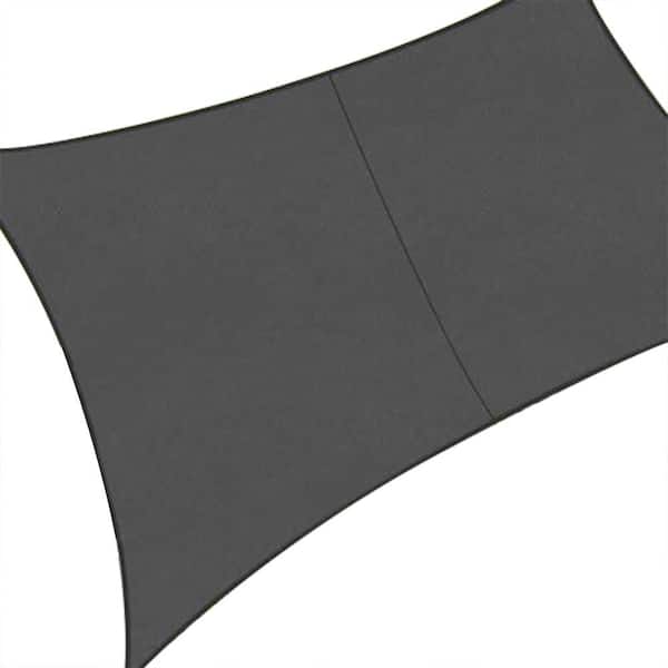 10 ft. x 13 ft. Dark Grey Rectangle Waterproof Sun Shade Sail Canopy with UV Resistant for Outdoor Patio Garden