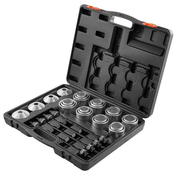 VEVOR 36 PCS Pull and Press Sleeve Kit, Steel Bush Bearing Removal and Installation Set, Bush Removal Insertion Sleeve Tools