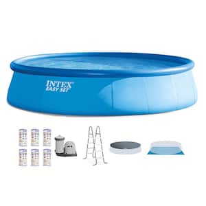 18 ft. x 48 in. Easy Set Swimming Pool Kit with 1500 GPH GFCI Filter Pump