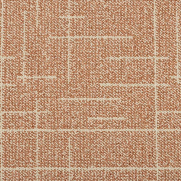 Neverland Nest-Calais Coral-Coral 45 oz. Triexta Blend Pattern Loop Installed Carpet