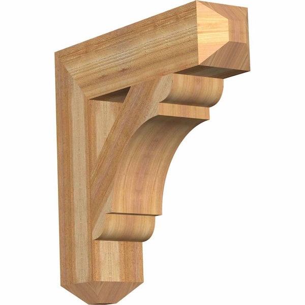 Ekena Millwork 6 in. x 26 in. x 26 in. Western Red Cedar Olympic Craftsman Rough Sawn Bracket