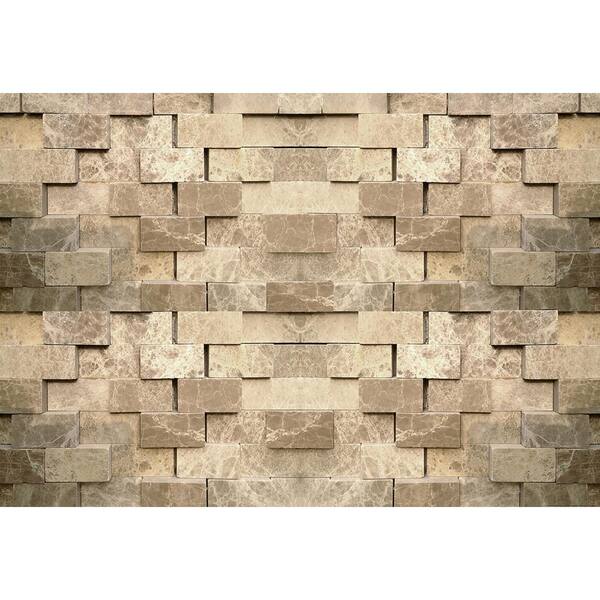 Ideal Decor 3D Stone Wall Wall Mural