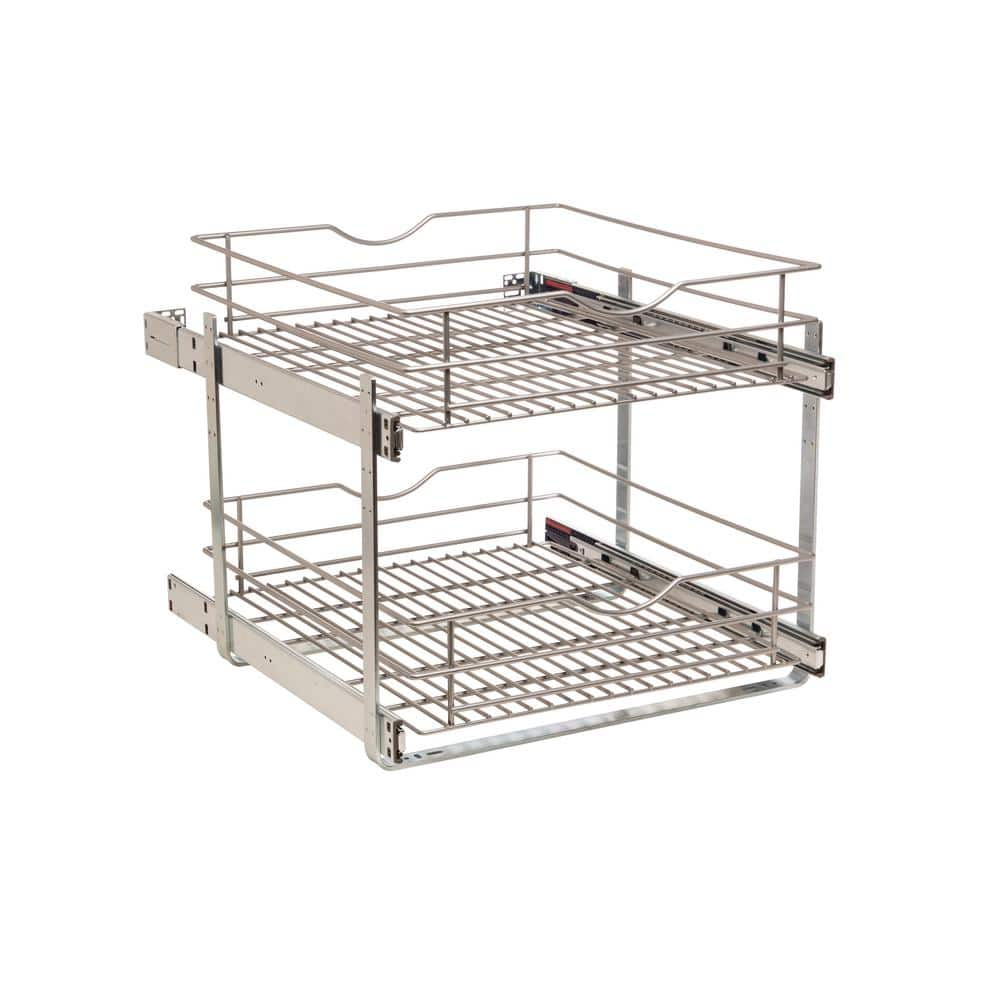 Simply Put 20 in. Double Tier Wire Soft-Close Pullout Baskets