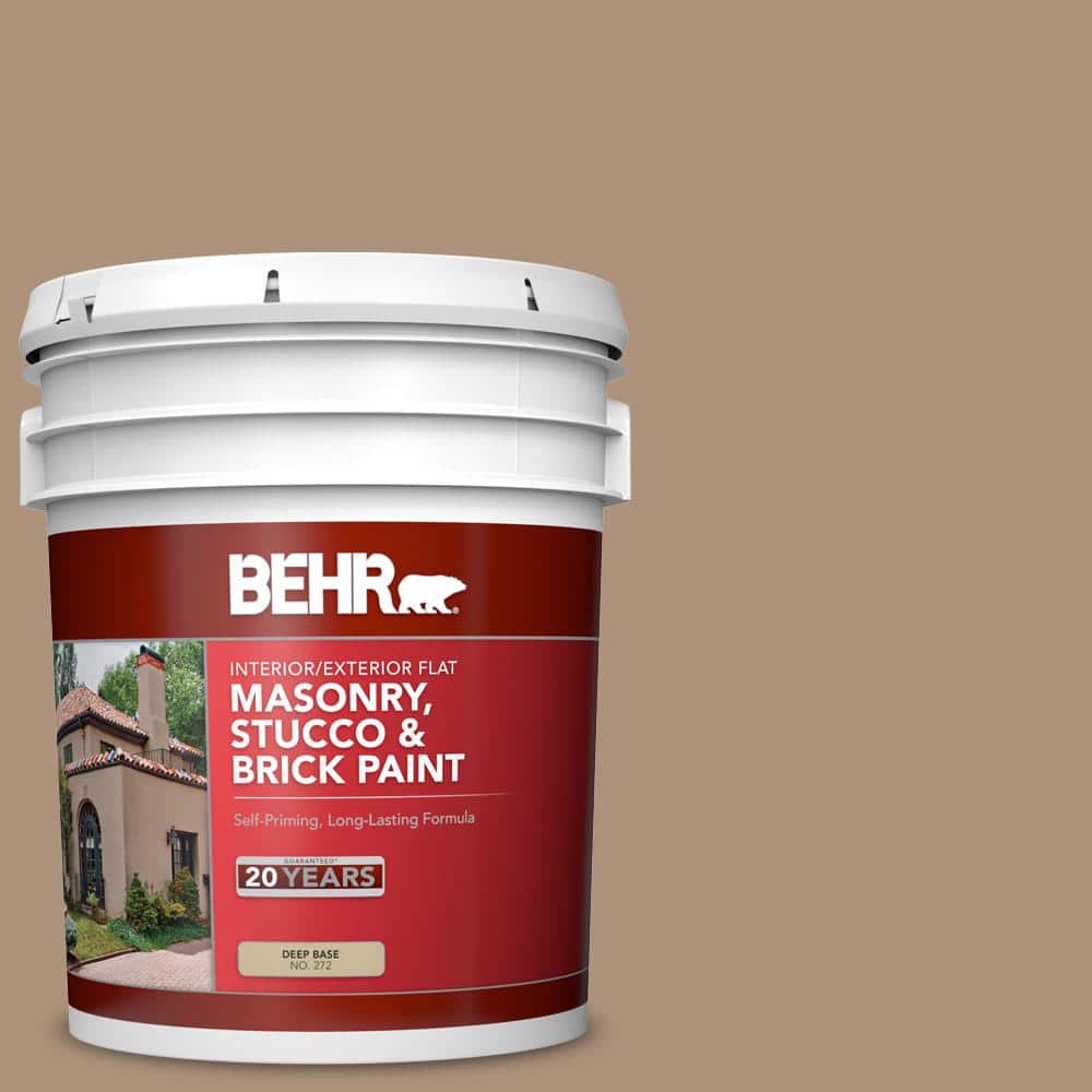 5 gal. #PPU4-04 Soft Chamois Flat Interior/Exterior Masonry, Stucco and Bri