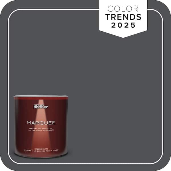 BEHR MARQUEE 1 qt. #PPU18-01 Cracked Pepper One-Coat Hide Matte Interior Paint & Primer