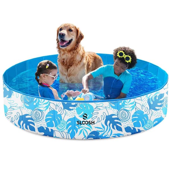 FAWEY TRED INC 63 in. x 12 in. Foldable Round 63 in. Kiddie Pool Pet Dog Swimming Pool Pet Bath Pool
