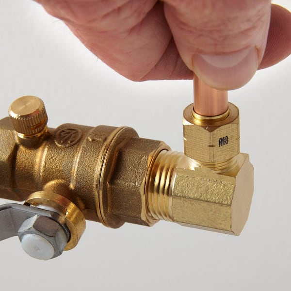 3/8 x 3/8 Compression x Male NPT 90 Degree Elbow Forged Brass Fittin –  compressor-source