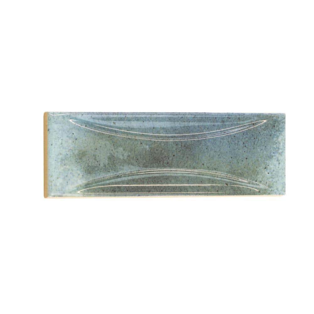 Antiek Glossy Blue Ceramic Subway Wall Tile 3-in x 8-in