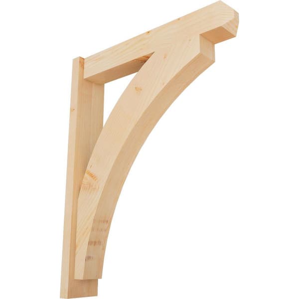 Ekena Millwork 6 in. x 36 in. x 28 in. Thorton Craftsman Smooth Douglas Fir Outlooker