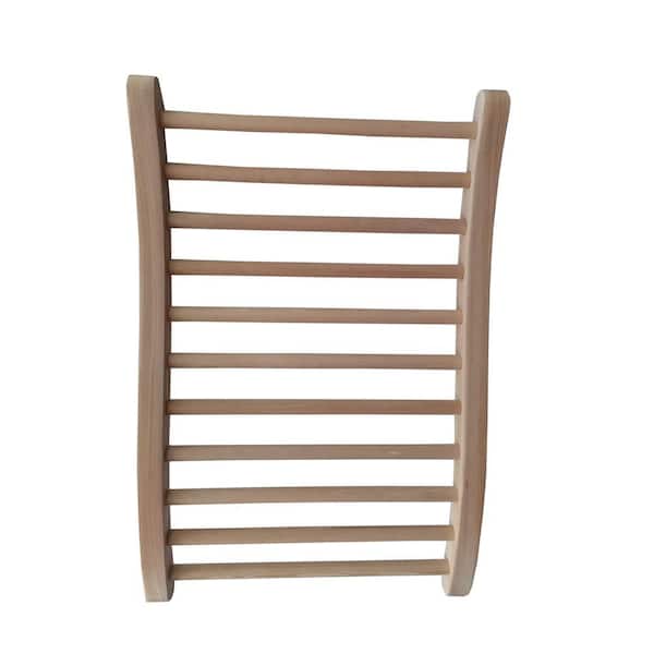 20 in. L x 13.3 in. W x 72 in. H Hemlock Round Stick Ergonomic Sauna Backrest in Natural Wood Color