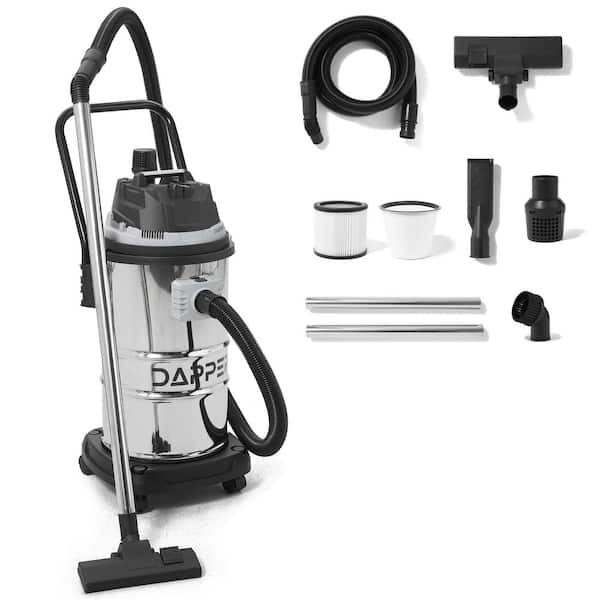 DAPPER SUPPLY 16 Gal. 4.5 Peak HP Stainless Steel 3 in 1 Shop Vacuum ...