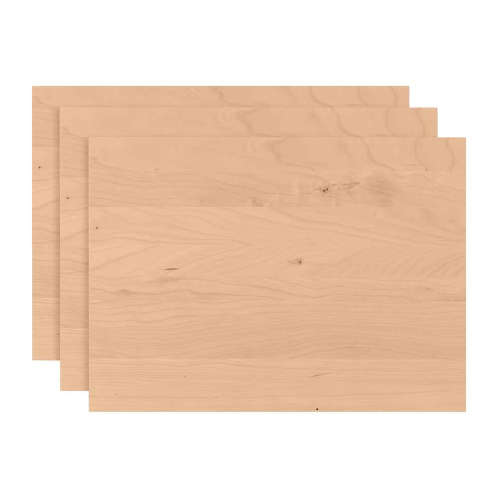 Walnut Hollow 3/4 in. x 9 in. x 12 in. Edge-Glued Cherry Hardwood Boards (3-Pack)