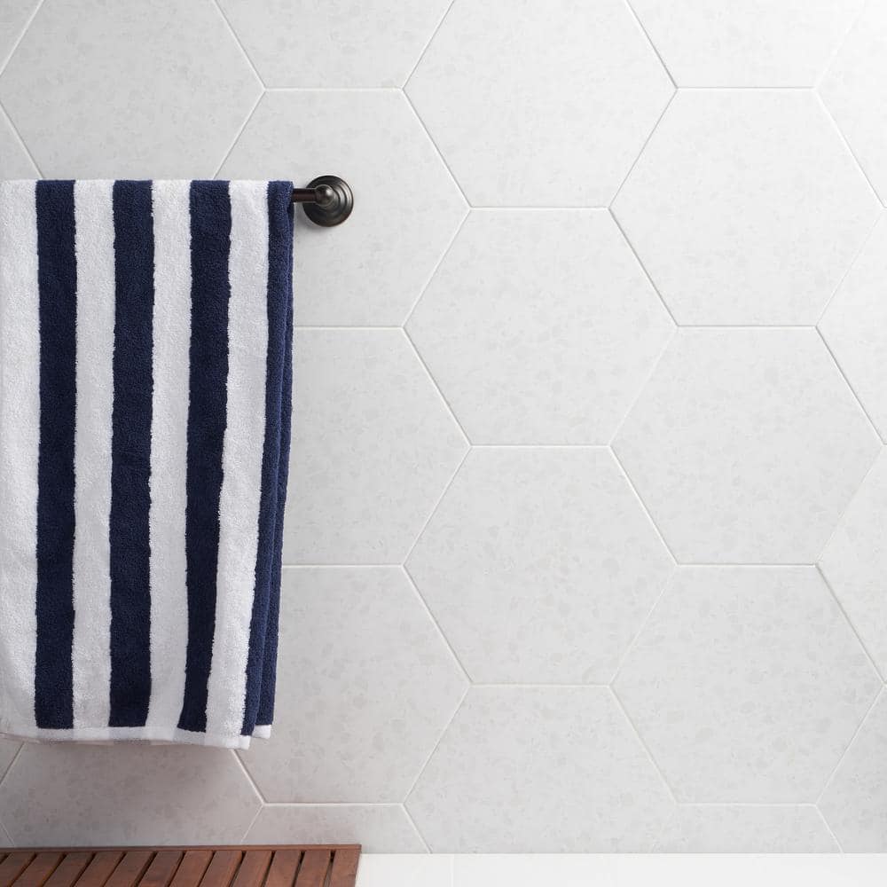 Malati White Matte Porcelain Hexagon Floor and Wall Tile