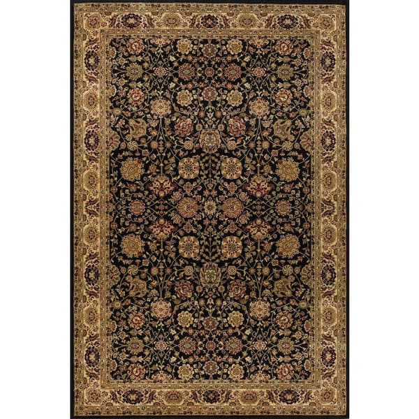 Tabriz Black 2 ft. x 7 ft. Indoor Area Rug