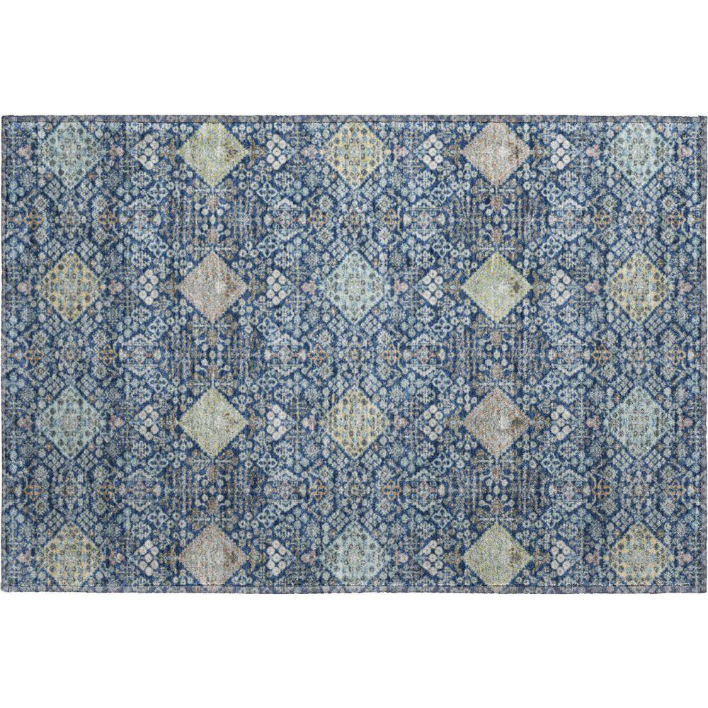Mayfield Premium Machine Washable Abstract AMF2440 Navy 3 ft. x 4 ft. Area Rug price history on PriceWatchPro