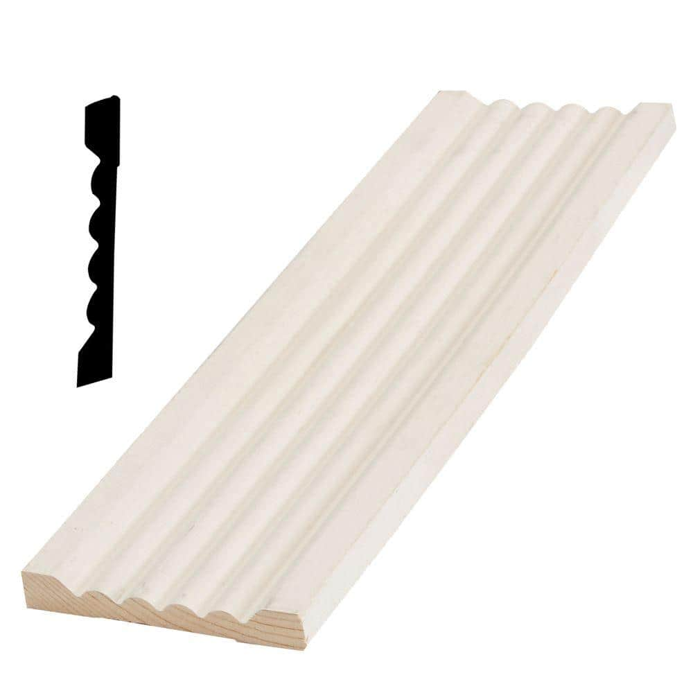 American Wood Moulding WM 1006 9/16 In. X 3-9/16 In. Pine Primed Finger ...