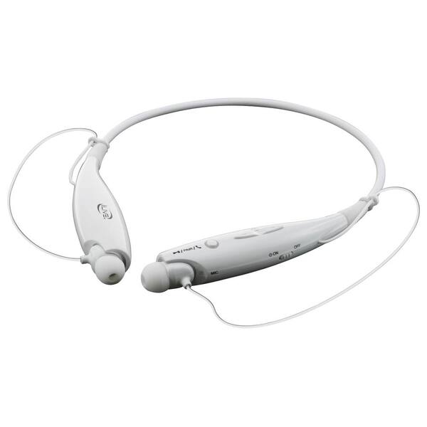 iLive Bluetooth Wireless Neckband Earbuds, White