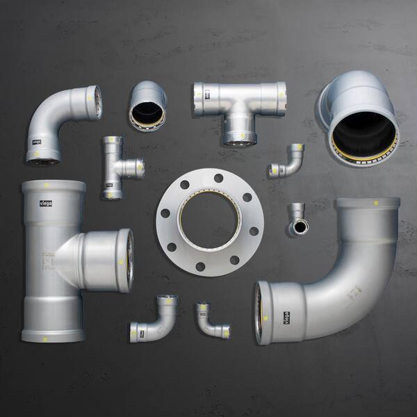 Viega MegaPressG 1 in. x 1 in. x 3/4 in. Press Carbon Steel