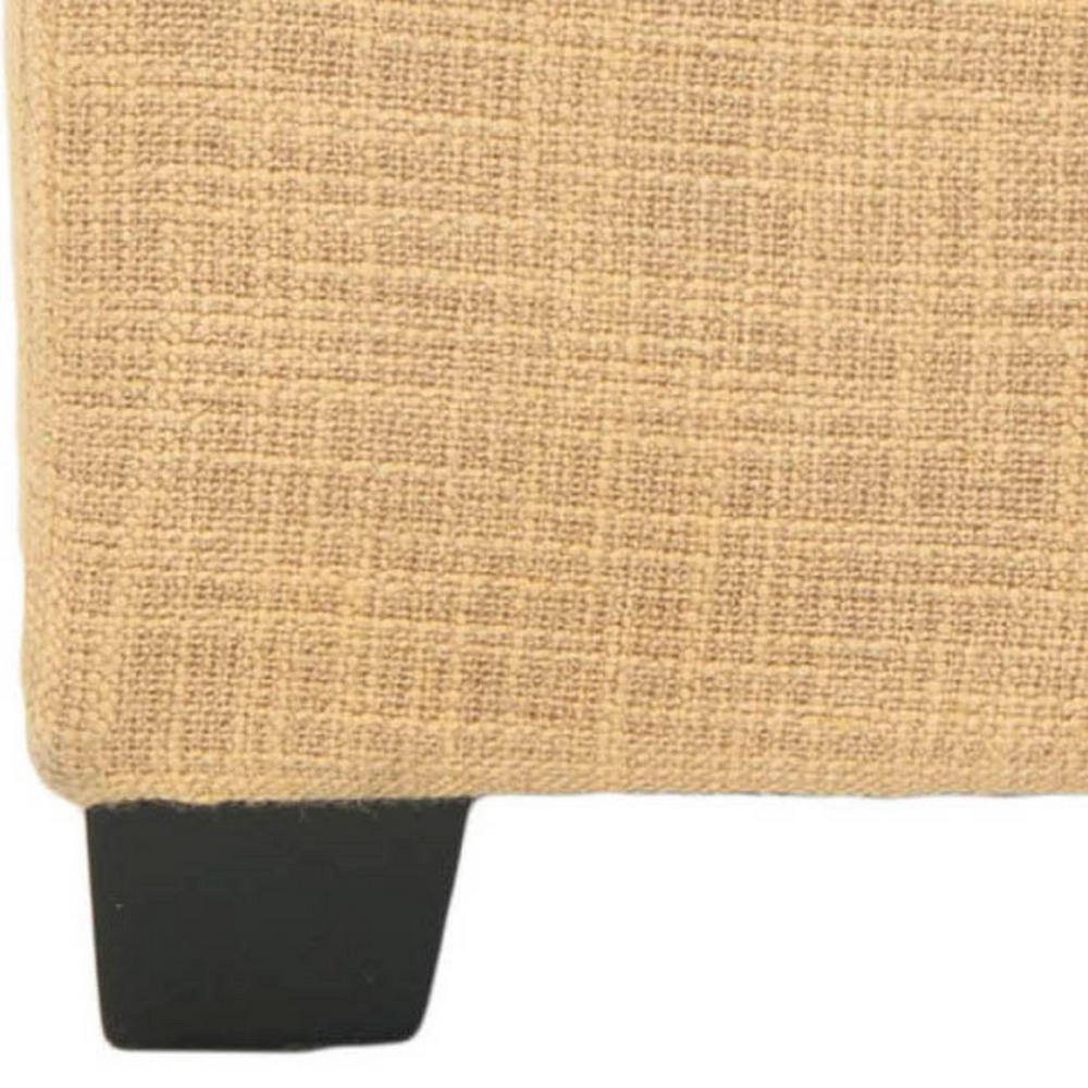 Harrison Gold Upholstered Ottoman with Reversible Tray