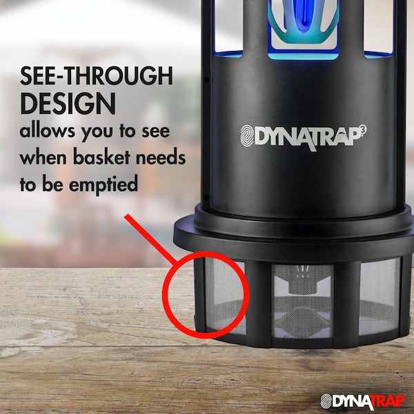 DynaTrap Insect Trap 3-Way Insect Control, (2 Extra UV Bulbs Included)