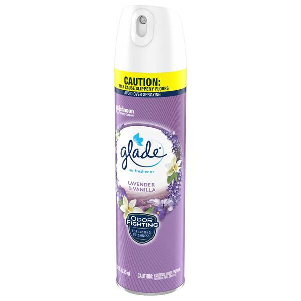 Glade 8.3 oz. Lavender and Vanilla Room Air Freshener Spray (6 Pack), Clear