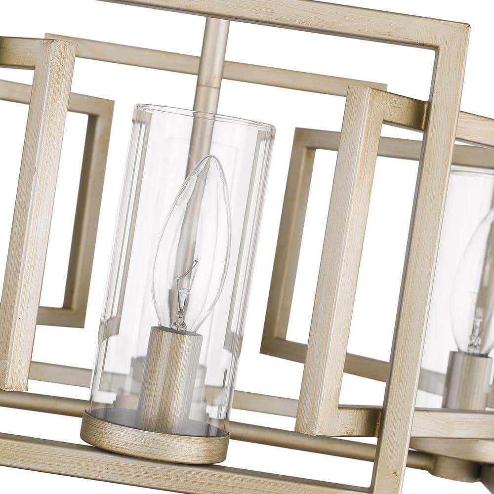 Golden Marco 16" Contemporary White Gold Glass Pendant Light