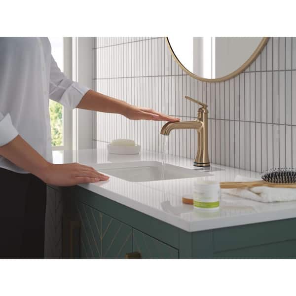 Delta Bonacci Gold Touch2O Single Handle Single Hole Bathroom Sink