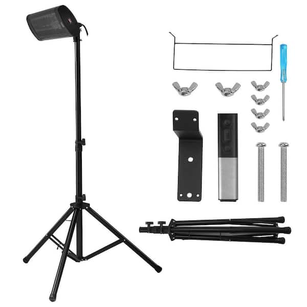 Electric Infrared Heater, 1500W Remote Control, LED Screen Patio Heater W/ 3 Speeds Timer Stand Mount to Wall, 24 in. L