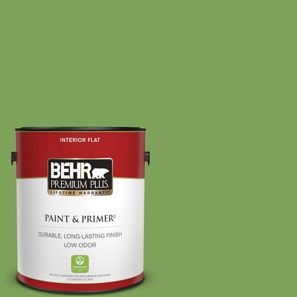 BEHR PREMIUM PLUS 1 gal. #P380-6 Springview Green Flat Low Odor Interior Paint & Primer