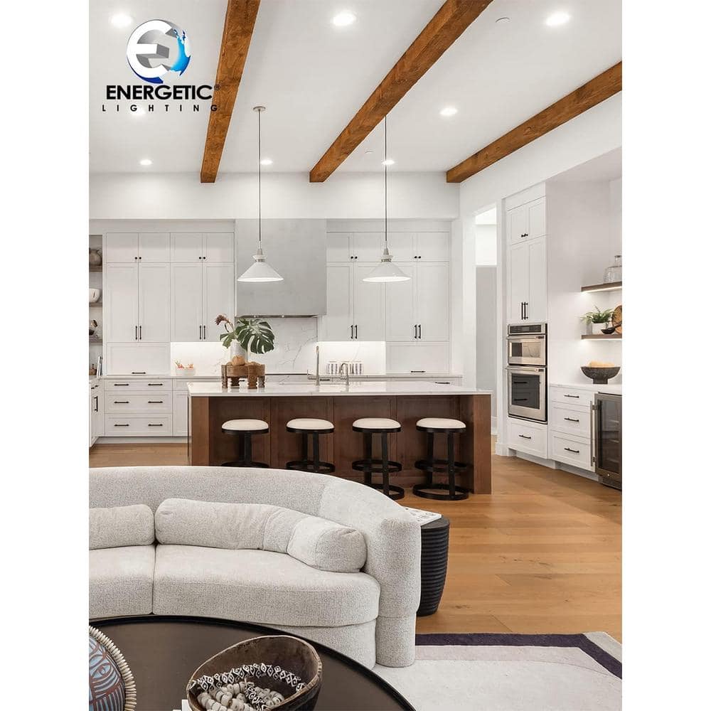 Ultra-Thin White Aluminum 6-Inch LED Recessed Ceiling Light, 6-Pack