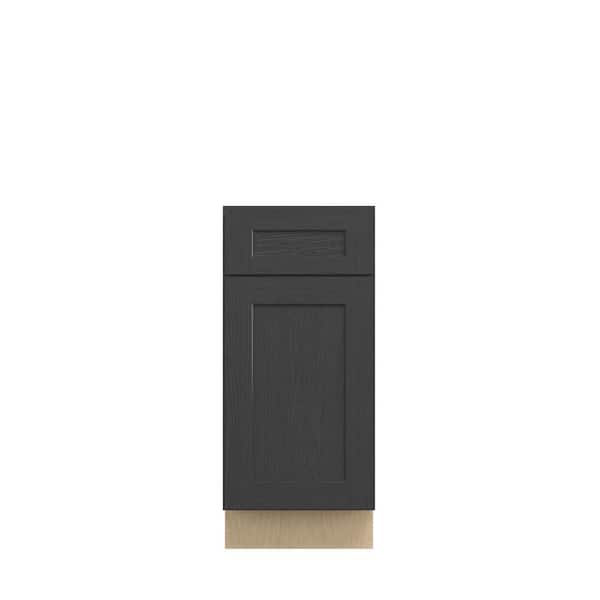 Kunal Kitchens Jamestown Recessed 15 in. W x 34.5 in. H x 24 in. D in Espresso Plywood Assembled Base Cabinet