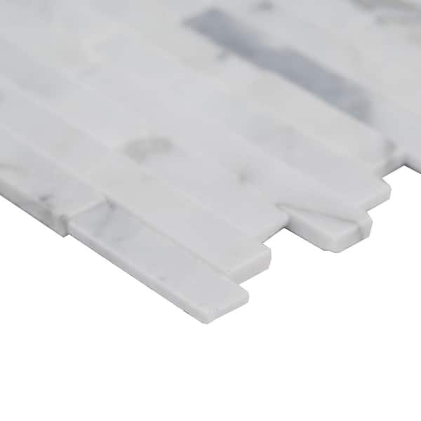 Calacatta Marbella Peel and Stick 12 in. x 12 in. x 6 mm Honed Marble Mosaic Tile (1 sq. ft.) Calacatta Marbella Peel and Stick 12 in. x 12 in. x 6 mm Honed Marble Mosaic Tile (1 sq. ft.)