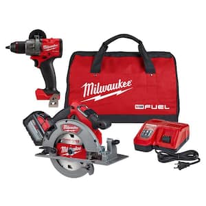 M18 FUEL 18V Lithium-Ion Brushless Cordless 7-1/4 in. Circular Saw Kit with M18 FUEL 1/2 in. Hammer Drill