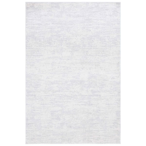 Hanna Ivory/Light Gray 8 ft. x 10 ft. Distressed Abstract Area Rug