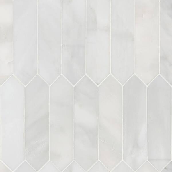 Msi Arabeo Carrara Picket 10 63 In, 2×4 Carrara Marble Tile