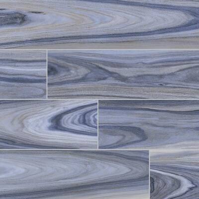 Dellano Exotic Blue 8 in. x 48 in. Polished Porcelain Floor and Wall Tile (10.67 sq. ft./Case)