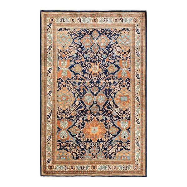 Solo Rugs Serapi One-of-a-Kind Traditional Navy 5 ft. 10 in. x 9 ft. 2 in. Area Rug