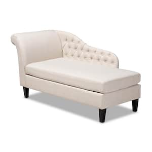 Florent Beige Fabric Chaise Lounge