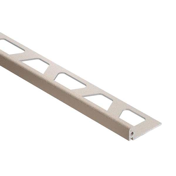 Schluter Jolly Cream Textured Color-Coated Aluminum 0.313 in. x 98.5 in. Metal L-Angle Tile Edge Trim