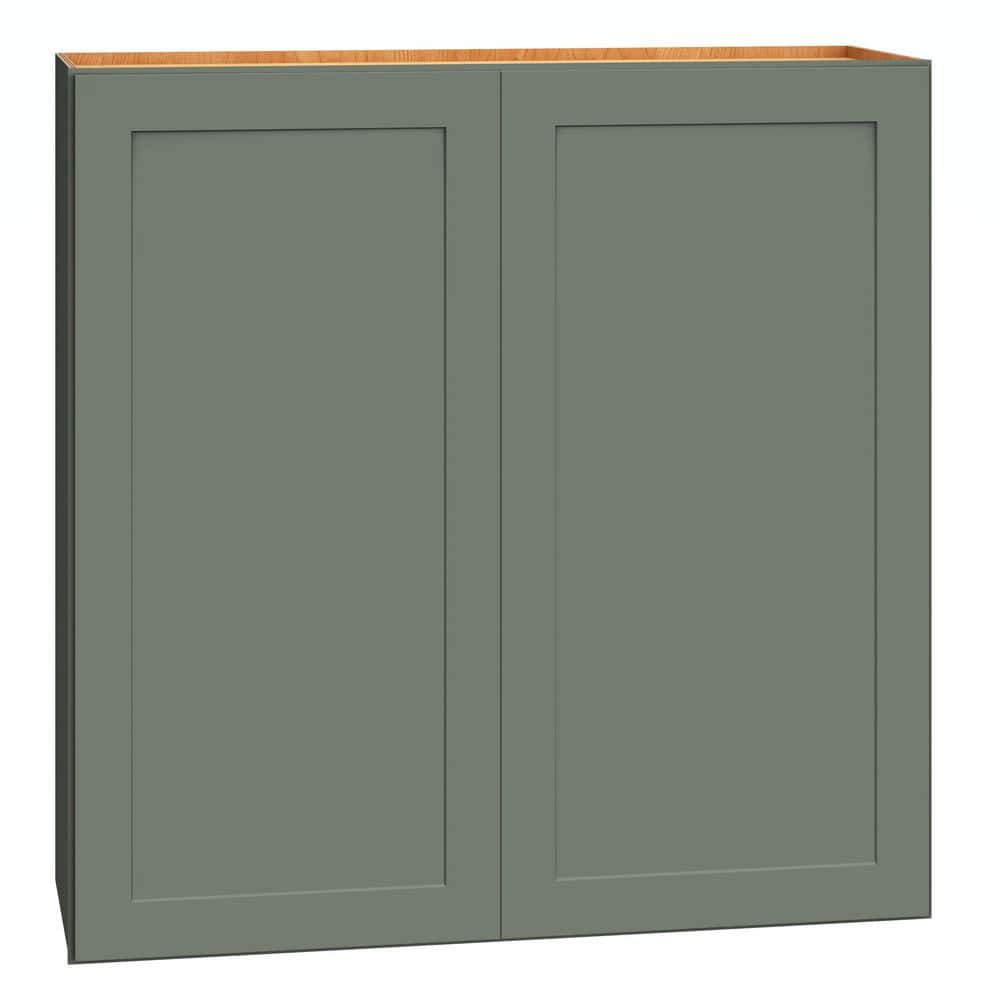 QuickShip Cottage 36 in. W x 12 in. D x 36 in. H Assembled Plywood Shaker Wall Kitchen Cabinet in Conifer price history on PriceWatchPro