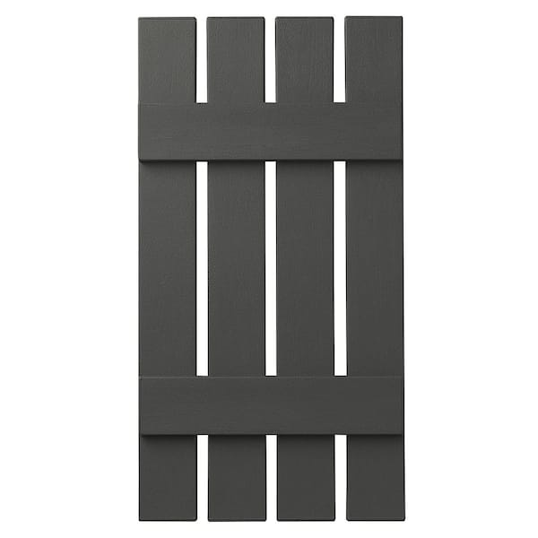 Ply Gem 16 in. x 35 in. Polypropylene 4-Board Open Board and Batten Shutters Pair in Spanish Moss