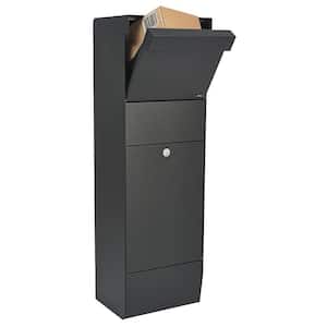 Allux Freestanding Grand Form Mail/Parcel Box in Black