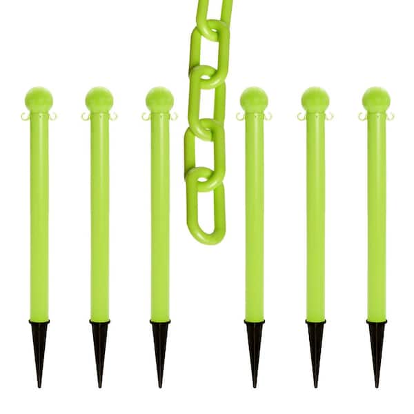 Mr. Chain Safety Green Heavy-Duty Ground Pole and Chain Kit