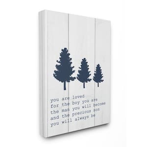 16 in. x 20 in. "You Are Loved Son Three Tree Planks" by Daphne Polselli Canvas Wall Art