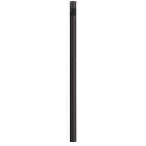 10 ft. Bronze Outdoor Direct Burial Lamp Post with Convenience Outlet fits 3 in. Post Top Fixtures