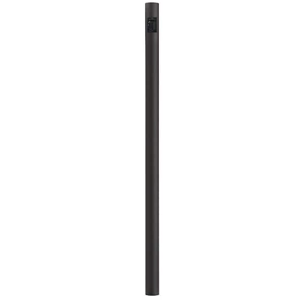 SOLUS 10 ft. Bronze Outdoor Direct Burial Lamp Post with Convenience ...