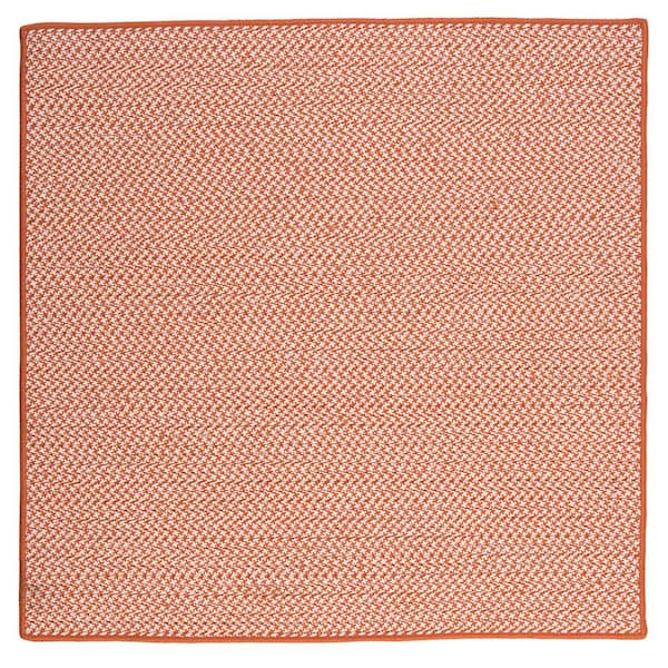 Home Decorators Collection Sadie Tangerine  Doormat 4 ft. x 4 ft. Indoor/Outdoor Patio Braided Area Rug