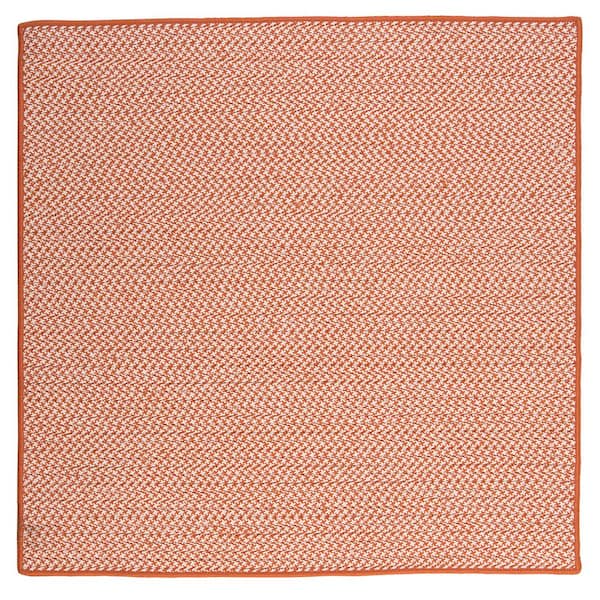 Home Decorators Collection Sadie Tangerine 6 ft. x 6 ft. Indoor/Outdoor Patio Braided Area Rug