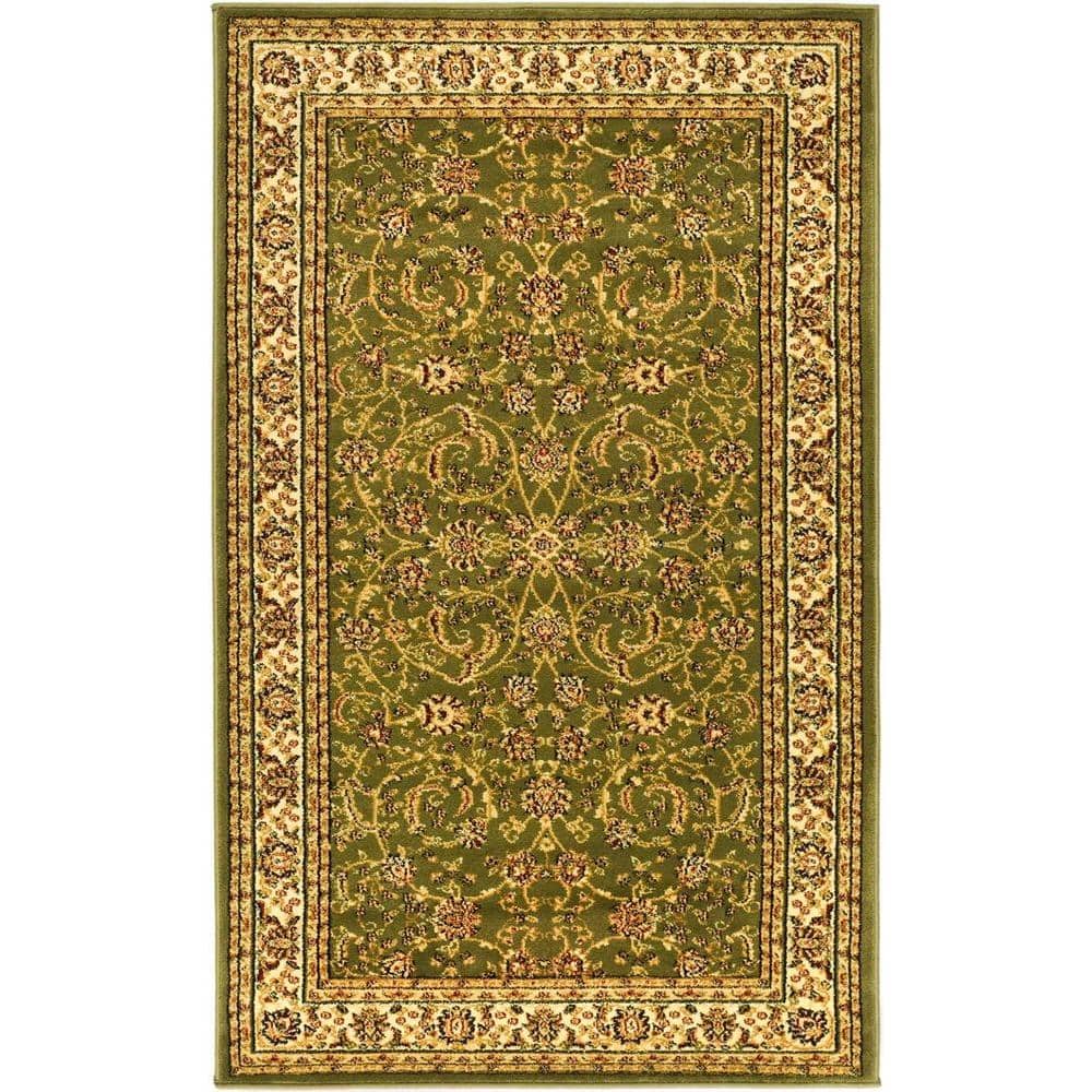 Lyndhurst Sage/Ivory Doormat 3 ft. x 5 ft. Antique Floral Border Area Rug price history on PriceWatchPro